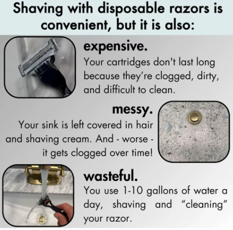 Why disposable razors are expensive, messy and wasteful